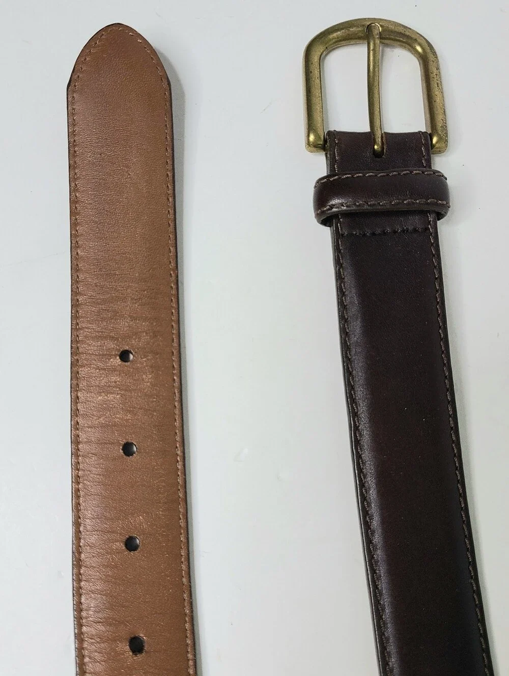 L.L. Bean Made in USA Genuine Full Grain Leather Vintage Belt